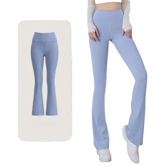Weiqiqre Pantalon de Yoga à Jambes Larges pour Femmes Palazzo Fendu Pantalon Grand Décontracté à Haute Fente Pantalon de Yoga à Jambes Larges en Couches Pantalon Court Fluide à Couches Palazzo