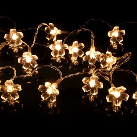 2.2M 20 LED guirlande lumineuse fleur de prunier lampes éclairées jaune corde lumières pour  CORDE POUR INSTRUMENT DE MUSIQUE