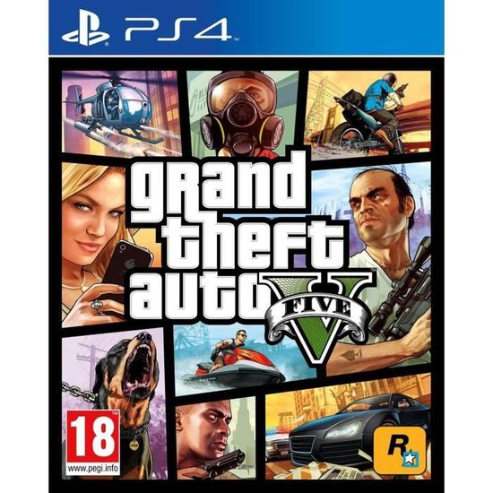 Jeu - Rockstar Games - Grand Theft Auto V - PS4 - Action - PEGI 18+