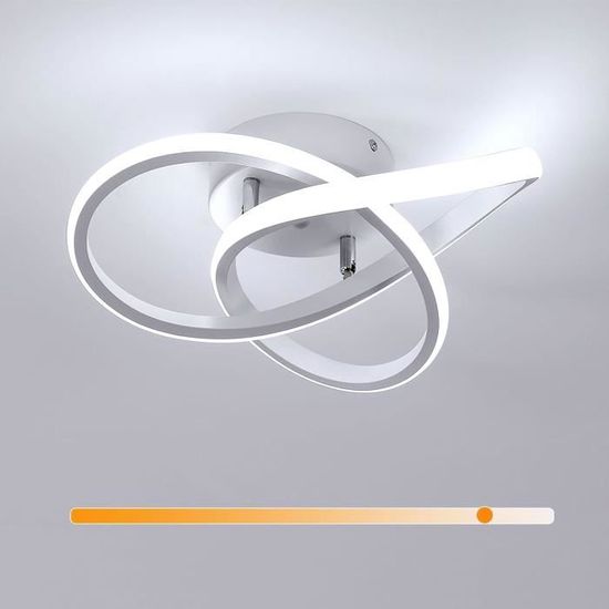 Toolight Plafonnier LED 30W 3375LM – Design Géométrique Rond Élégant, Lumière Blanche 6500K, Ø54cm Cuisine/Chambre/Salon
