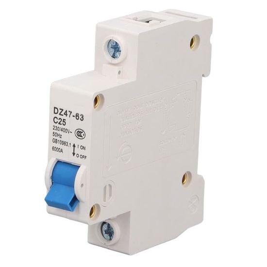 Carte De Source 1 Pole 1 A 230/400 V Basse Tension Disjoncteur Miniature Rail DIN Dz47–63 C1