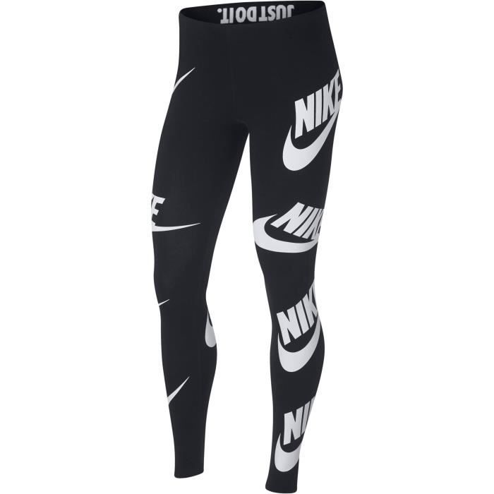 NIKE Legging Ns Ssnl - Femme - Noir et blanc Noir et blanc - Cdiscount Sport