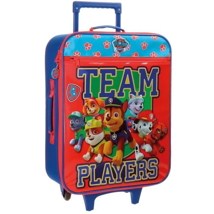NICKELODEON PAT PATROUILLE Valise Trolley Souple 2 Roues 50cm Rouge