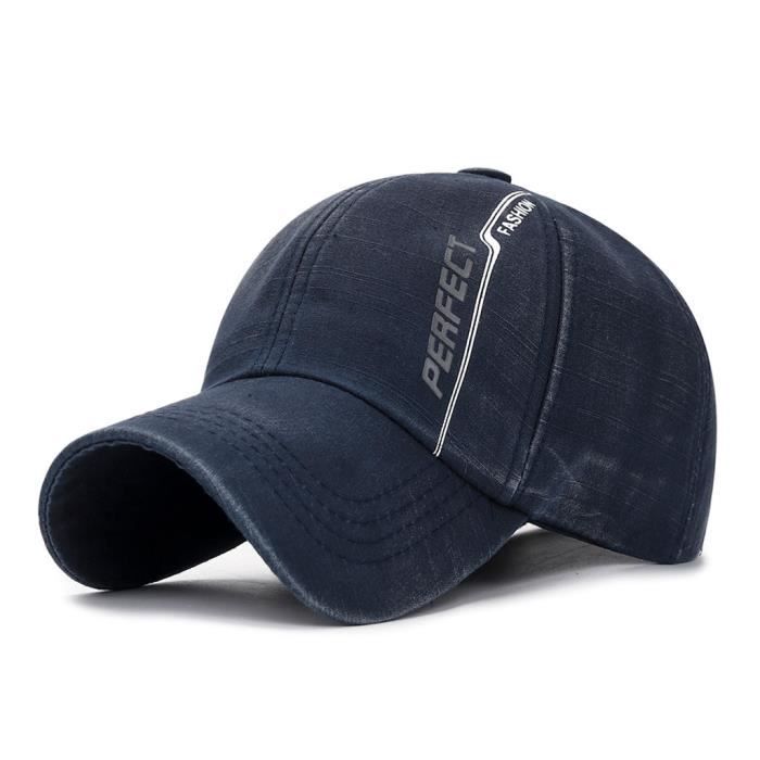CASQUETTE Hommes Washed Cap Sport Hip-Hop Cotton Baseball Cap réglable Blank Hat solide ZLY90613784NY_666