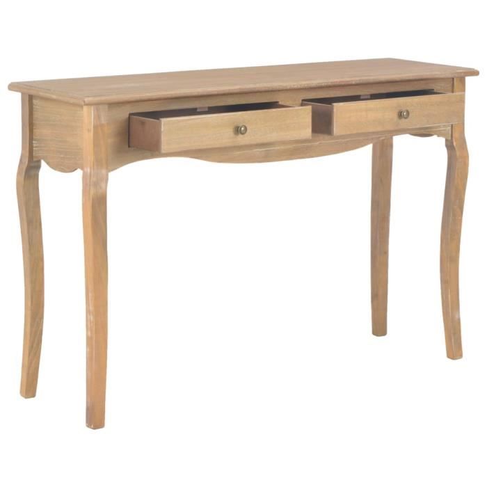 Chic - Console avec 2 tiroirs Style Contemporain - Table console Armoire console Table d'appoint 120x35x76 cm Bois de pin massif