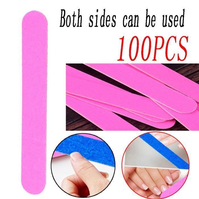 100 PCS Nail Art Ponçage Fichiers Tampon Bloc Manucure Outils Pédicure Gel UV Set AO2580