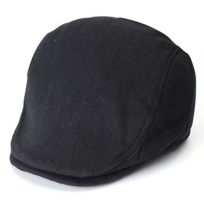 UK Bonnet Homme Femme Golf Conduit Béret Casquette Chapeau Coton Hiver Chaud Cap Noir Bo08610