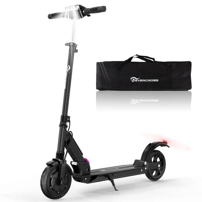Trottinette Électrique Pliable EVERCROSS, Batterie 7.5Ah Moteur 350W Écran LCD 8 Pouces Noir Avec Sac, Noir