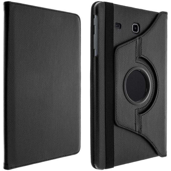Housse Samsung Galaxy Tab E 9.6'' rotative 360° avec fontion support - Noir