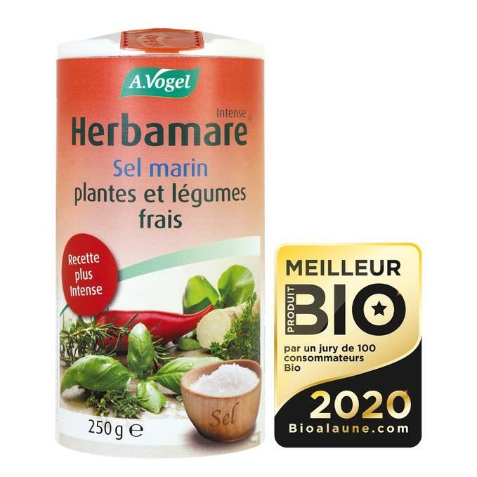 A.Vogel Herbamare Intense Sel Marin Plantes et Légumes Frais Bio 250g