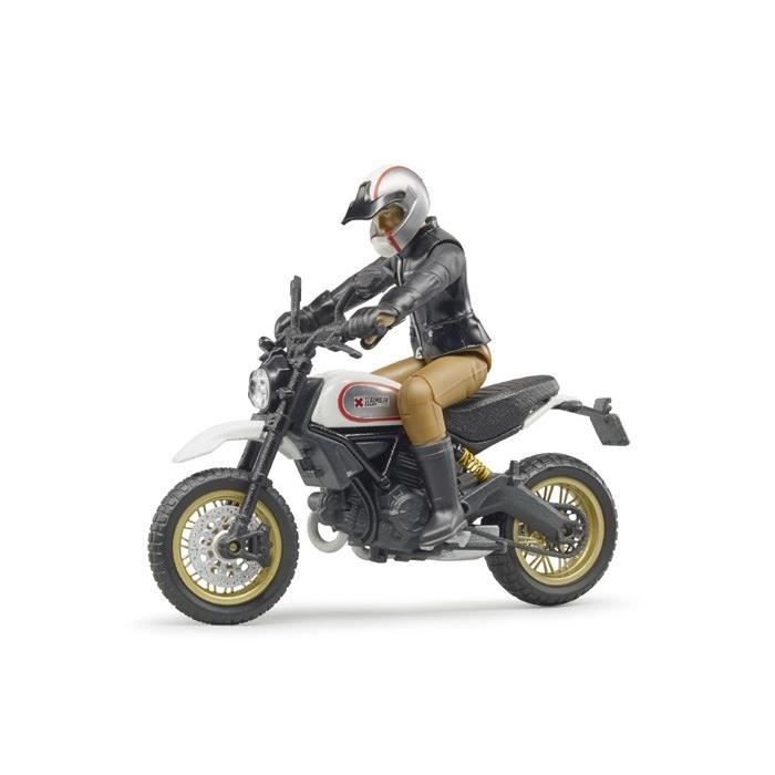 BRUDER 63051 Moto Ducati Desert Sled avec motard