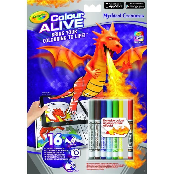 CRAYOLA Kit Colour Alive Châteaux/Dragons
