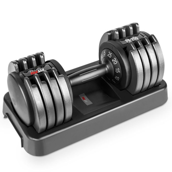 Haltère réglable PA-250 poids de 5kg à 25kg pour la musculation à domicile - FITFIU Fitness