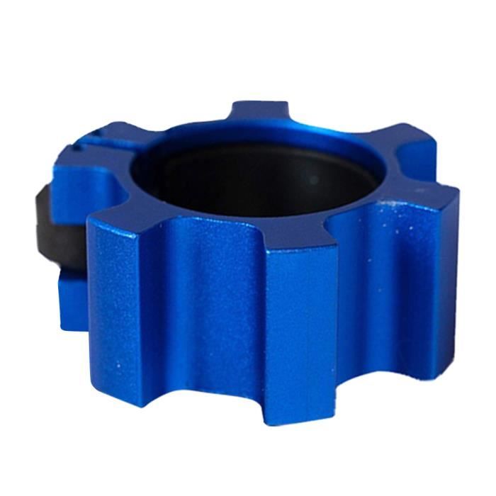 Colliers de Serrage Crochet Grip Quick Release Loquet pour Barre de Musculation Levage de Poids 50mm Bleu