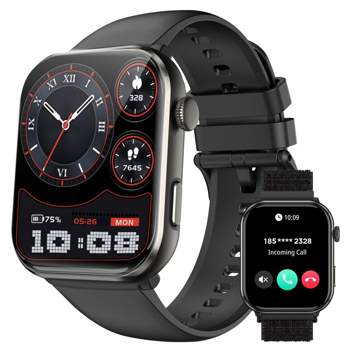 Smartwatch Sport IOWODO R2 Montre Connectée Femme 1,3- Intelligente Bluetooth 5.0 IP68 Étanche Compatible Android et iOS rose