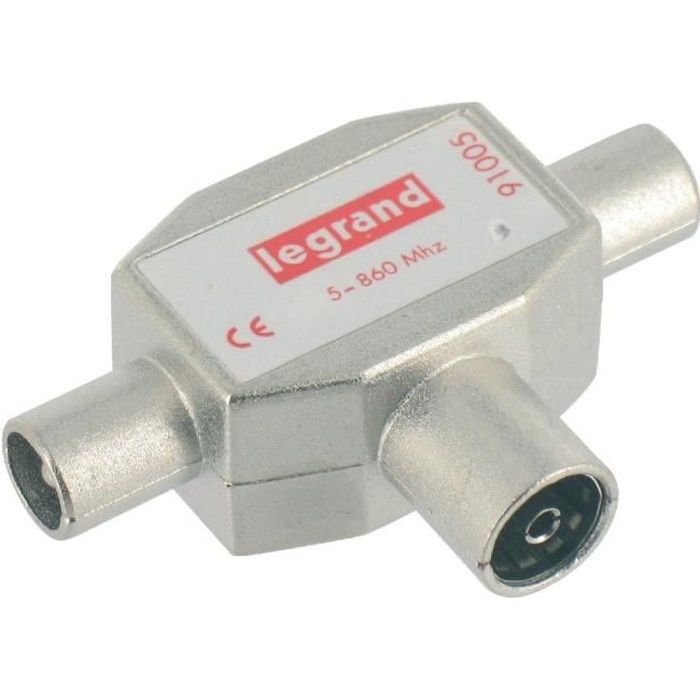 LEGRAND Répartiteur TV blindé1 entrée femelle 2 sorties mâles Ø9,52mm