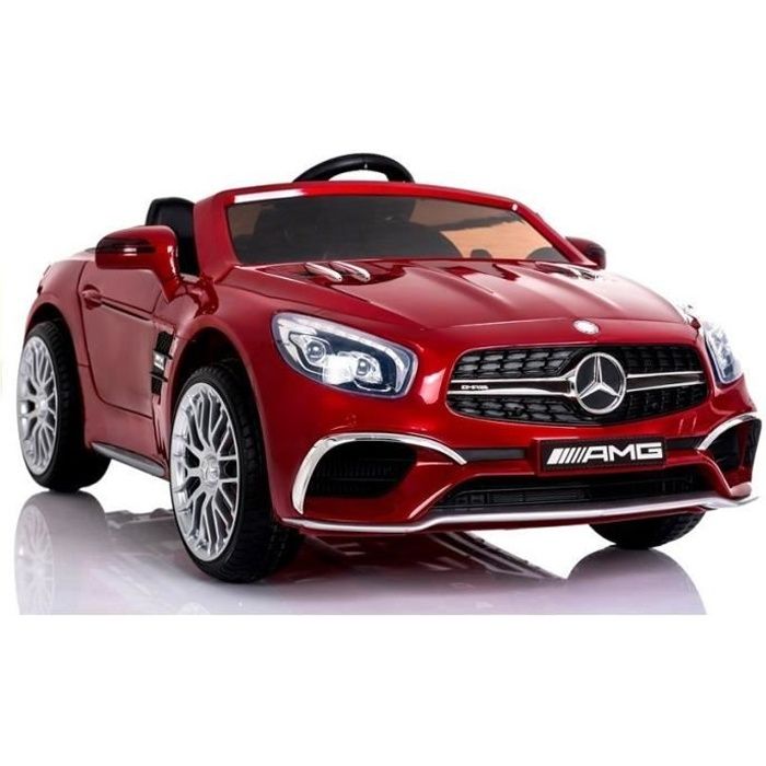 Voiture électrique pour enfants Mercedes SL65 Peint en rouge, Télécommande 2,4 GHz , Motor: 2 x 45W, Siège en similicuir (LE7286)
