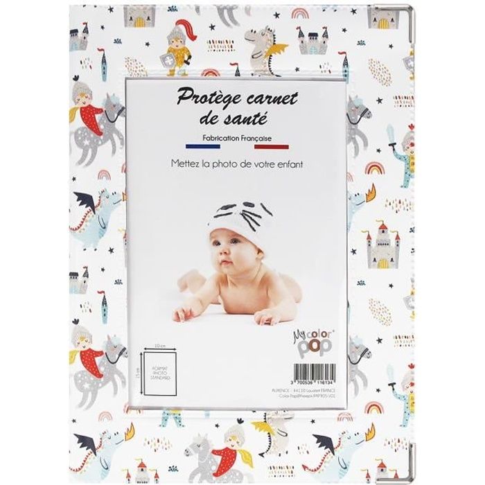 Protège carnet santé enfant personnalisable Color Pop® FRANCE 22 x 16 cm