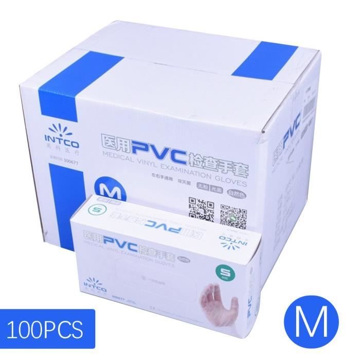 Gants jetables PVC M x 100