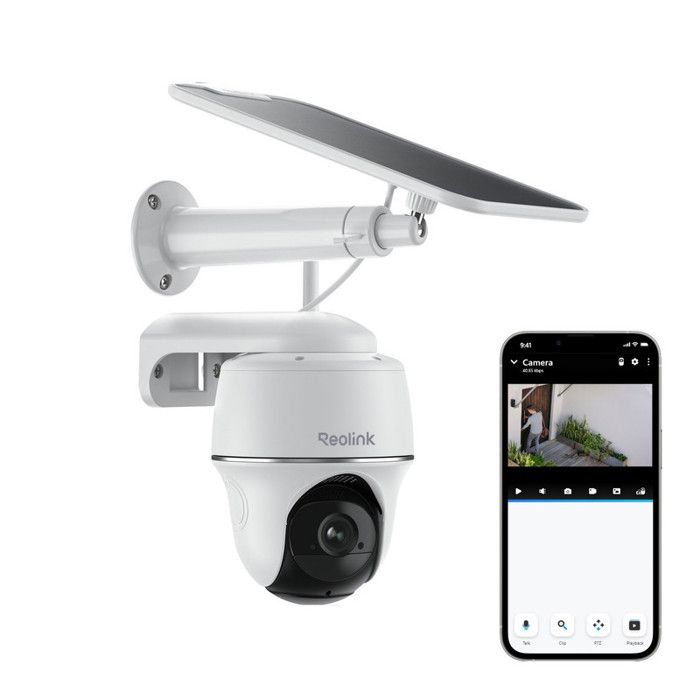Reolink 2,4GHz WiFi Caméra 1080P sans Fil Batterie Caméra Extérieur Pan/Tilt Detéction de Mouvement PIR, Argus PT + Panneau Solaire