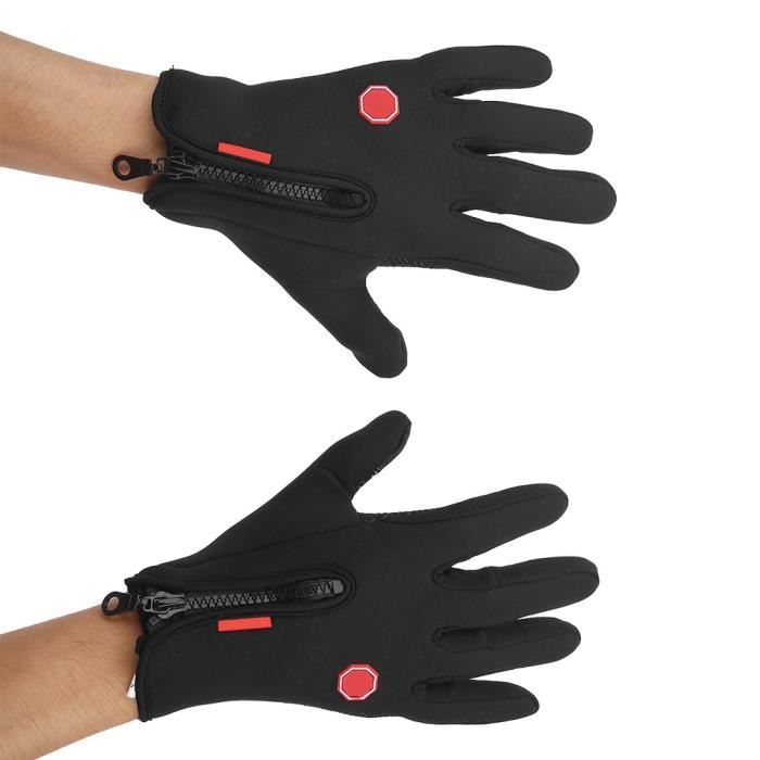 TMISHION gants chauds Unisexe en plein air chaud hiver plein doigts gants écran tactile moufles de sport (L)