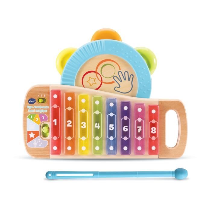 VTECH BABY - Play Green - Xylo-Tambourin Lumi Magique (Jouet Bois FSC®)