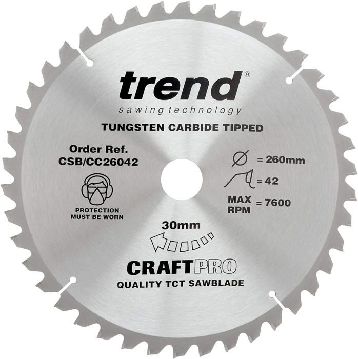 Lame Scie Circulaire Draper TCT 250 × 30 Mm – 24 Dents – Coupe Rapide Bois & Matériaux