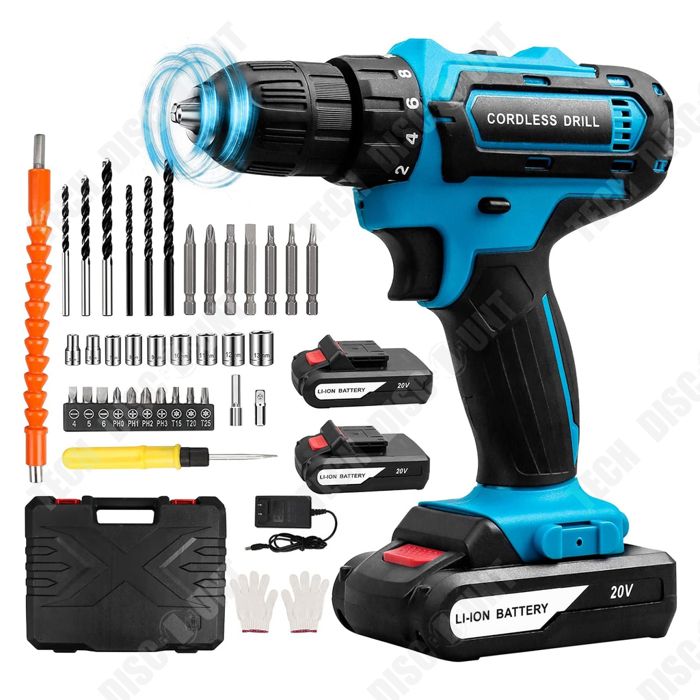 Perceuse Visseuse Sans Fil 21V Dayplus - Avec Batterie 1.5Ah Incluse