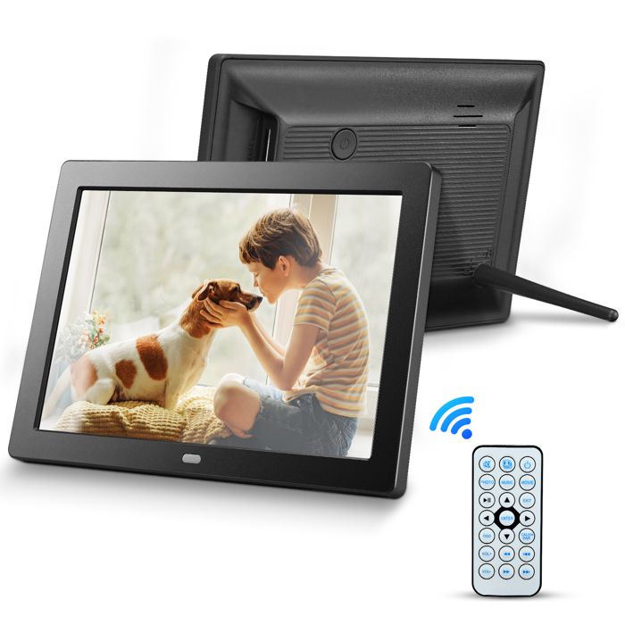 TTLIFE Cadre Photo numérique 8 Pouces IPS Cadre Photo électronique Photo/Musique/Vidéo Player/Calendrier/Alarme USB ou Carte SD