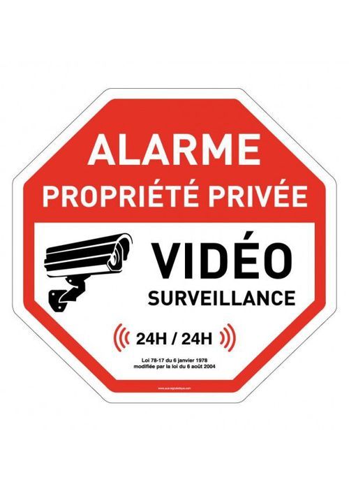Plaque Alarme Panneau Maison Sous Surveillance Alarme Adhésif Propriété Privée Sous Maison A Vendre - Foto 6