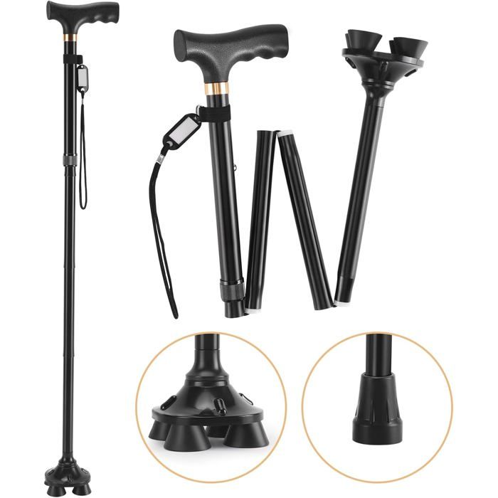 Vvikizy canne de marche pliable Canne de marche pliante en alliage d
