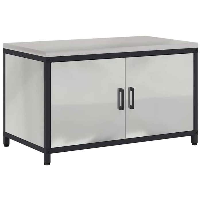 CHEZ JILI* Meuble/Armoire/ELEMENT Pour Cuisine - RUIGOU - Meuble de rangement de cuisine Argenté Acier galvanisé Août378468