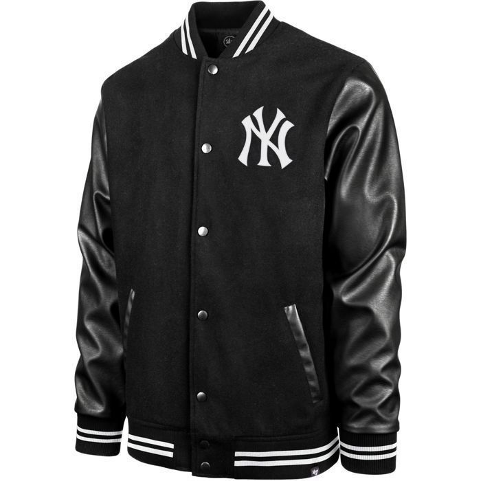 47 Brand Wool College Varsity Veste - New York Yankees Noir - Cdiscount ...