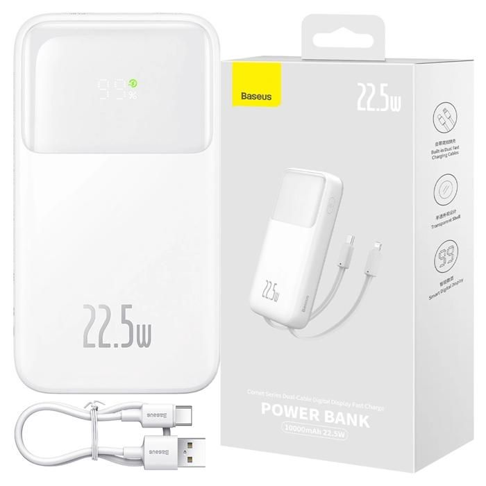 Batterie Externe - BASEUS - Comet - 10 000 mAh - Charge Rapide 225 W - Compatible Samsung et Oppo