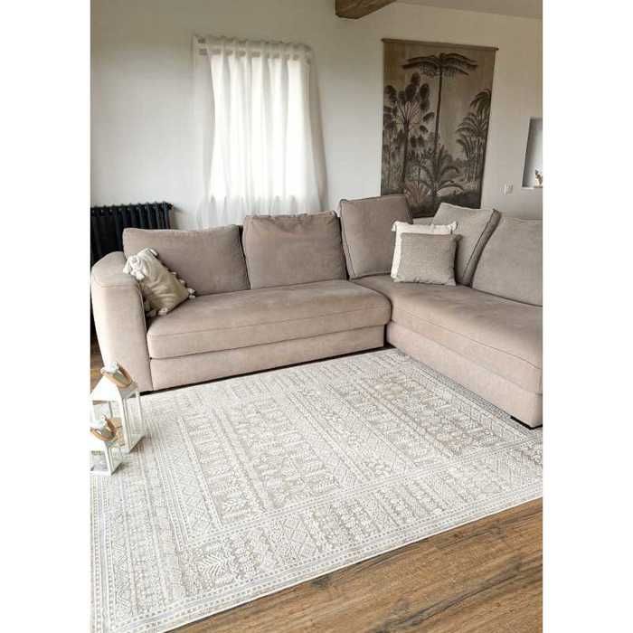 Tapis oriental beige NANTES 592 Beige-80*150 Rectangulaire