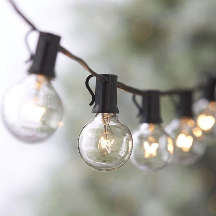 Guirlande lumineuse - 762 m (25 ampoules G40) - Imperméable - Blanc chaud - Intérieur/Extérieur