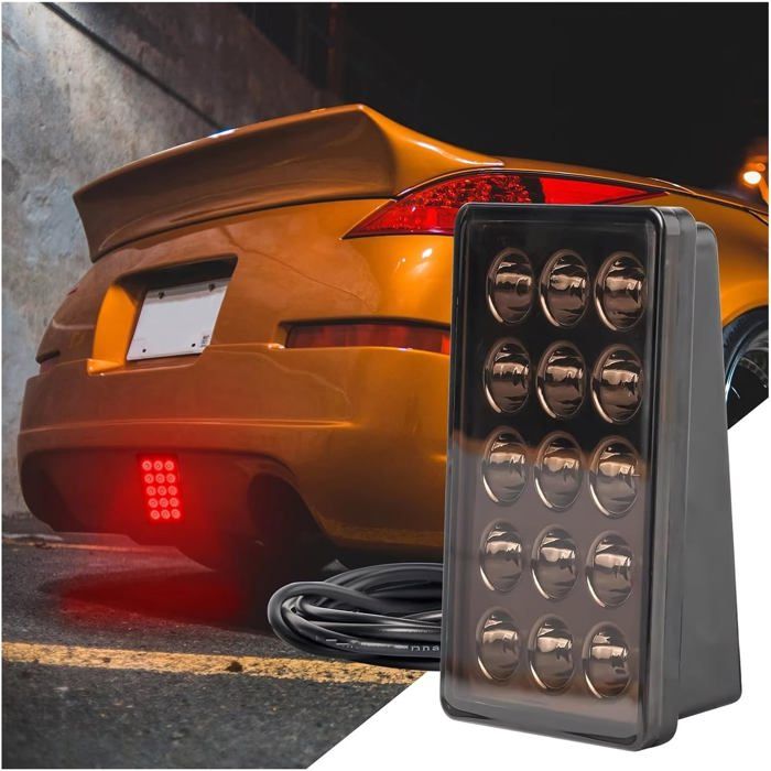 Feu Stop Led Troisième feu Stop F1 fumé, stroboscope, feu Stop arrière, 15 LED ...