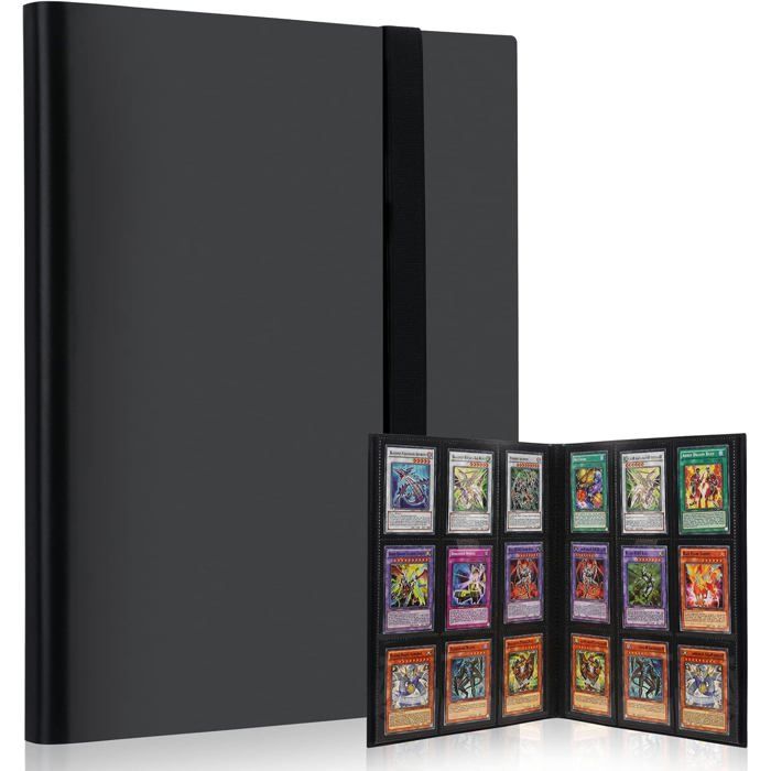 Classeur pour cartes à collectionner Porte cartes rangements pour 360 cartes Compatible avec pokemon cartes (Noir)