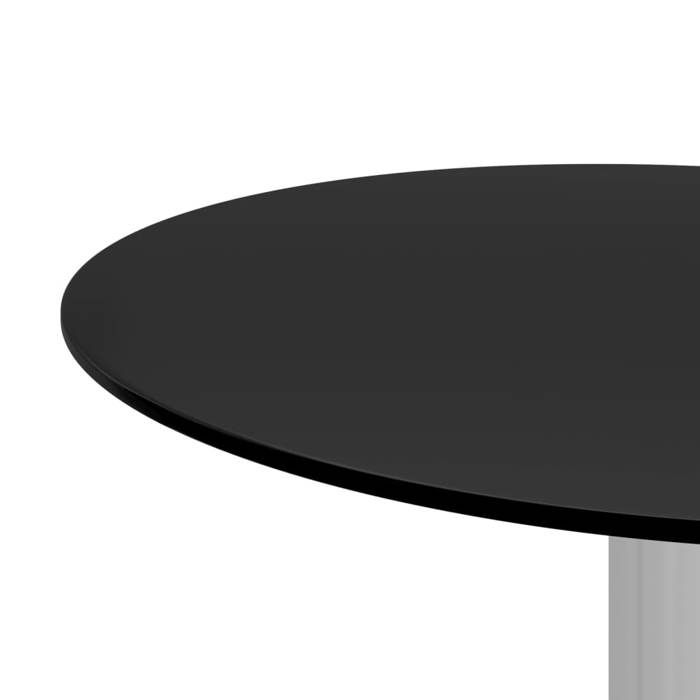 Table basse avec rangement - 40x50 cm - Verre trempé - Noir - Élégance chic - Porte et tiroir - Structure en bois