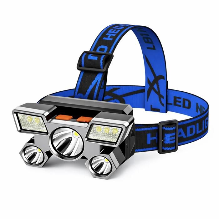 Lampe Frontale LED Ultra Puissante 9900 Lumens – Rechargeable USB – 4 Modes d’Éclairage – Étanche IPX4 – Idéale Randonnée