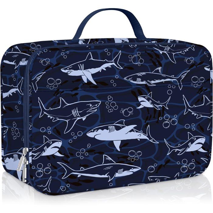 Clastyle Sac Isotherme Repas Enfant Skateboard - Sac Lunch Box Garçon École Portable Noir Bleu