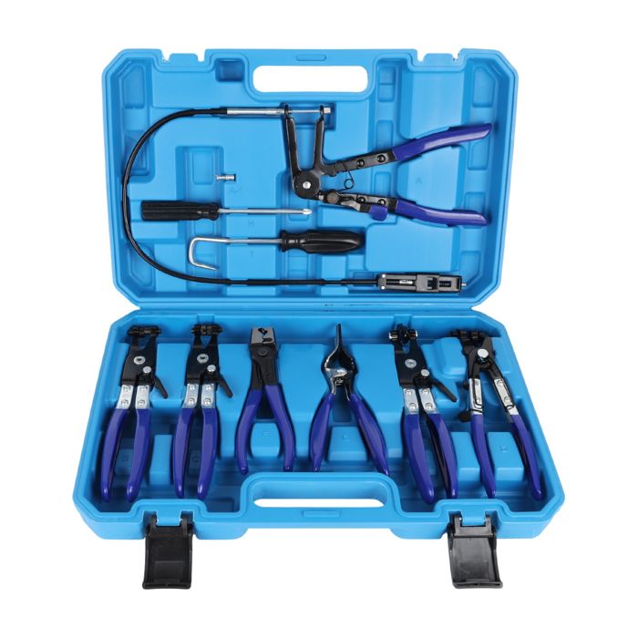 Kit 9 Pinces Longues pour Colliers de Serrage Outil Auto