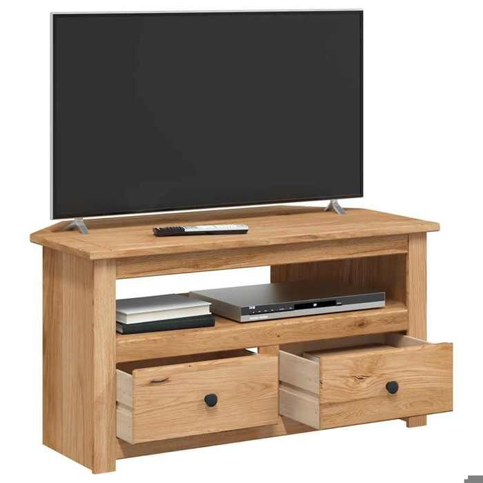Cabinet TV - Brun - Meuble TV pour Télévision - 1 PC - dangle 93x49x49 cm Pin solide Assortiment Panama T101