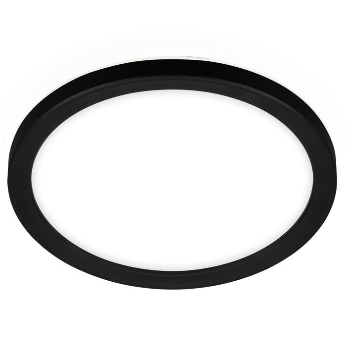 Leuchten - Panneau LED Plafonnier avec Effet Rétroéclairé 12 W 1400 lm 4000 K Blanc et Noir Rond Ø 19 cm
