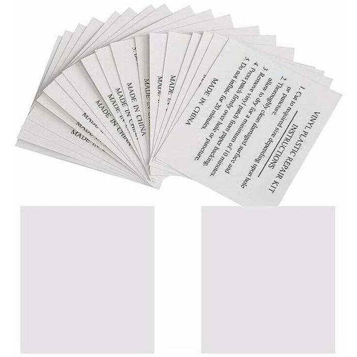Lot de 50 Patchs de Réparation 55 x 65 cm Rustine de Réparation pour Piscines Matelas Bouées Spas Gonflables