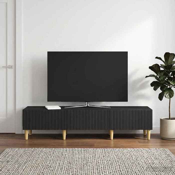 Basboard salon VIDAXL Meuble HIFI avec tiroir Noir 147 x 34 5 x 30 cm Bois dingénierie[6931]