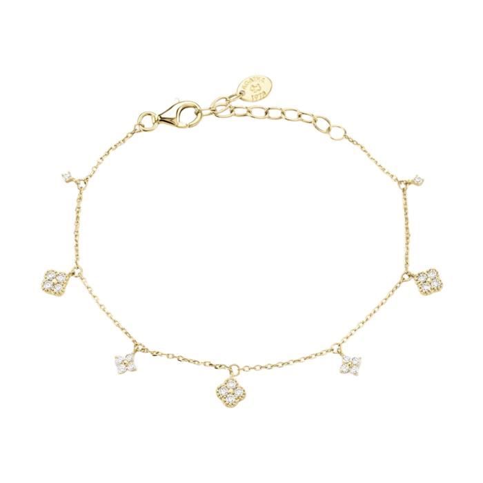 Bracelet Agatha Beloved doré Argent véritable Oxyde de