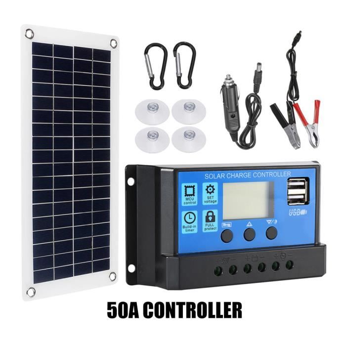 Régulateur Chargeur Solaire 12V/24V - Contrôleur PWM LCD USB - 10A/20A/30A Pour Panneaux Solaires
