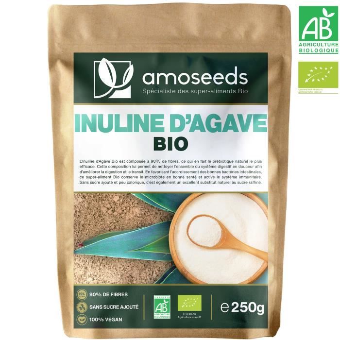 Inuline d'Agave Bio 250g - Qualité Supérieure - amOseeds - Le