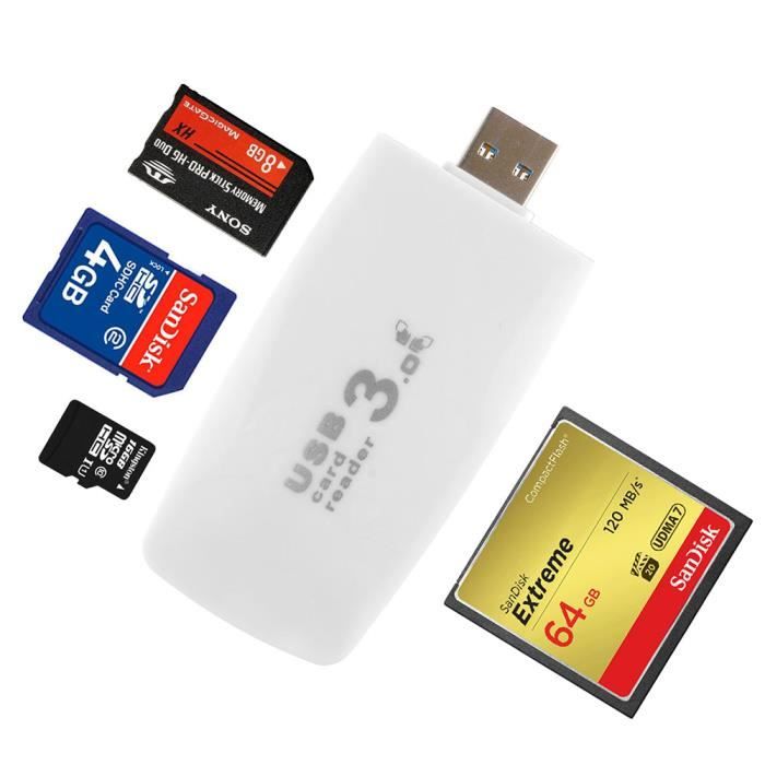 480Mbps. USB 2.0 Couleur Blanche DNIe TooQ TQR-210W Lecteur Externe dID électronique et de Cartes à Puce 